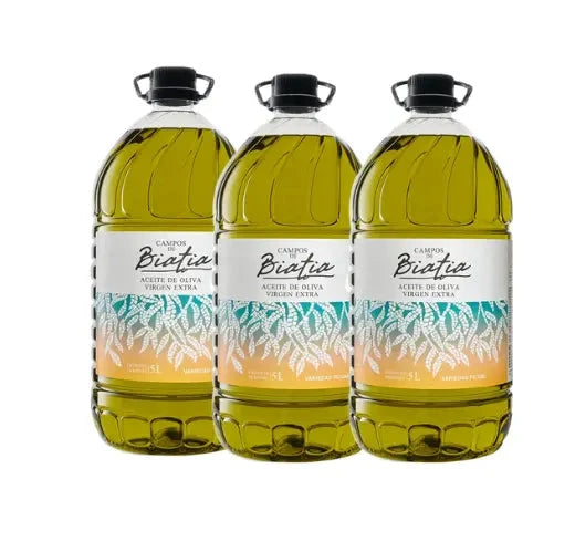 Aceite de Oliva Virgen Extra Picual 15L – Pack 3 Garrafas - Campos de Biatia - Mejor Picual del Mundo | Baeza 🏆🫒 Aceite de Oliva Virgen Extra Ecológico Campos de Biatia 